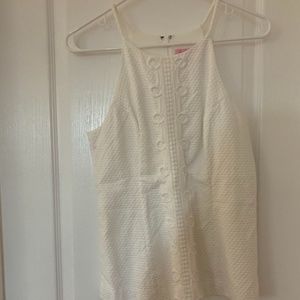 Lilly Pulitzer white halter tank top.